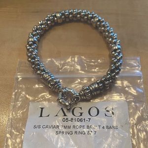 Lagos S/S caviar 7MM rope bracelet